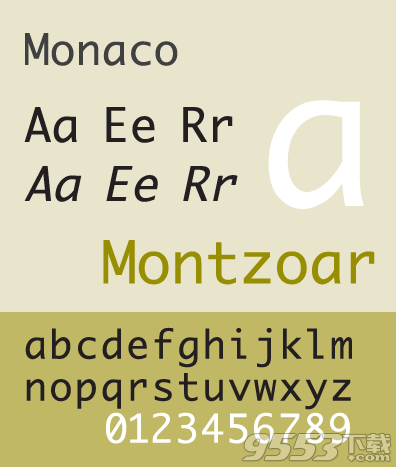 monaco字体