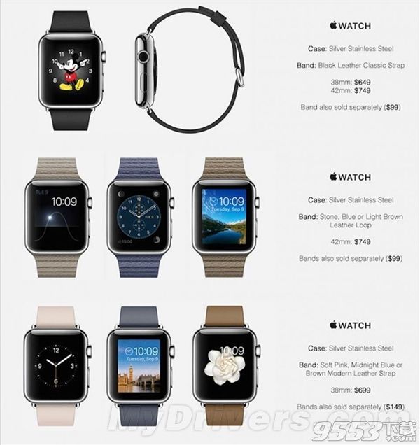 嘖嘖：蘋果Apple Watch售價(jià)完全曝光！