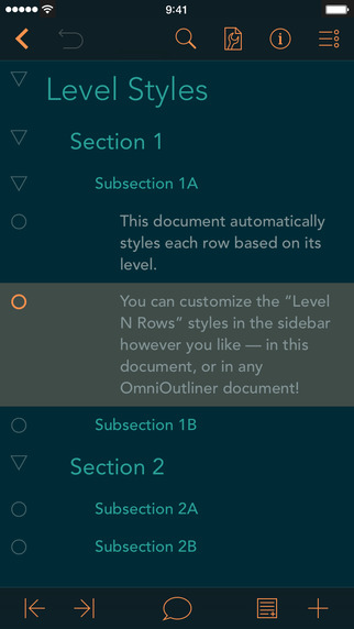 OmniOutliner 2截图2