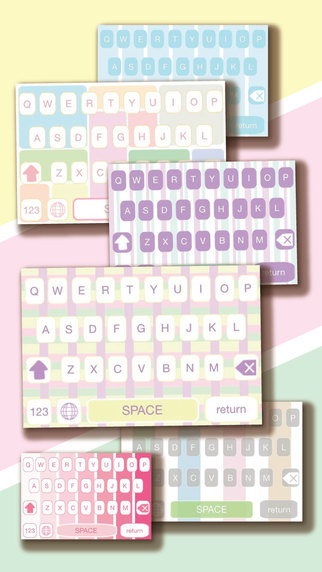 粉彩颜色的键盘截图2