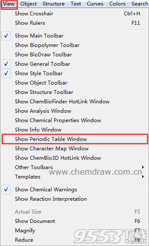 ChemDraw Professional 15调用化学元素周期表的步骤