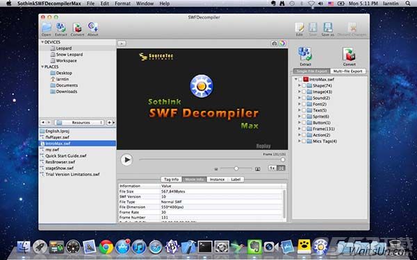 Sothink SWF Decompiler Mac版 