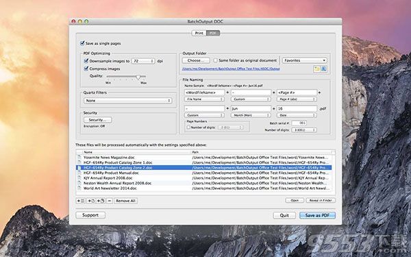 BatchOutput DOC Mac版 