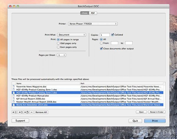 BatchOutput DOC Mac版 