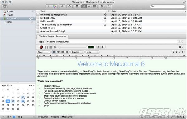 MacJournal for Mac 