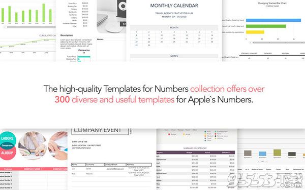 Templates for Numbers Mac版