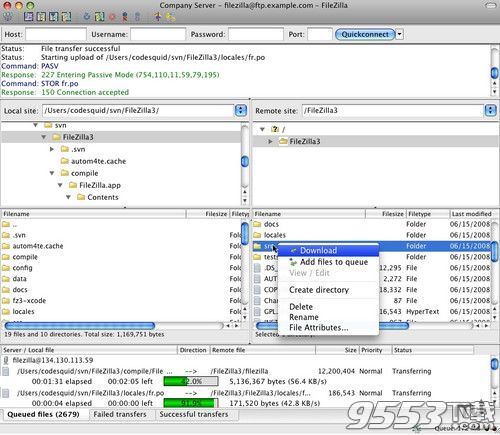 FileZilla Mac中文版(FTP软件)