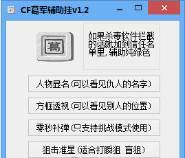 cf透视辅助最新版2016|CF葛军辅助挂 V1.2 最