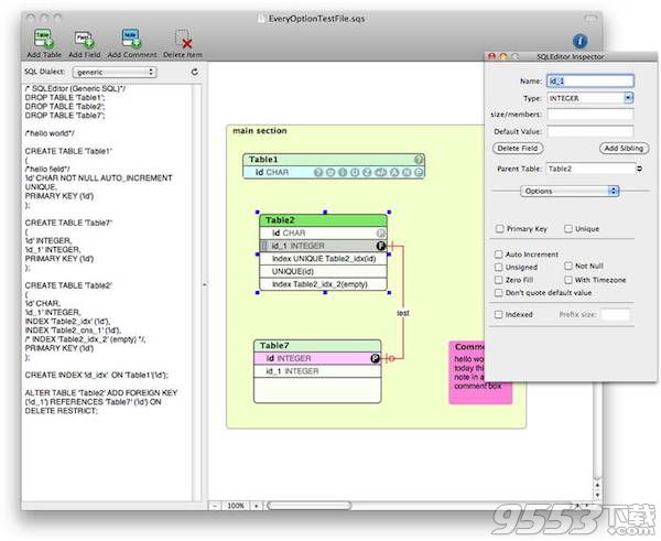 SQLEditor Mac版(数据库建模工具)