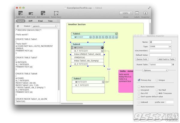 SQLEditor Mac版(数据库建模工具)