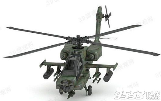 武装直升机3d模型