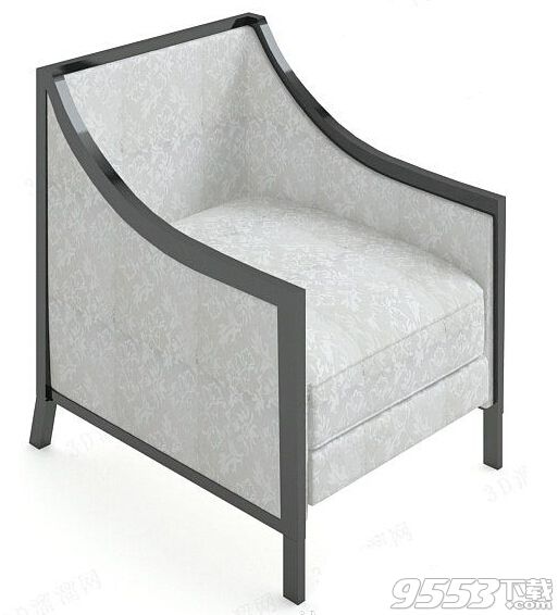 灰色沙发椅 3d模型