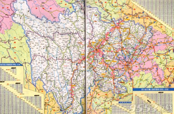 电子书籍 四川省高速公路地图 高清版  东向:连接重庆和重庆万州等