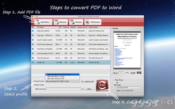 4Video PDF to Word Mac版 