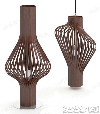中式花瓶吊灯 3d模型
