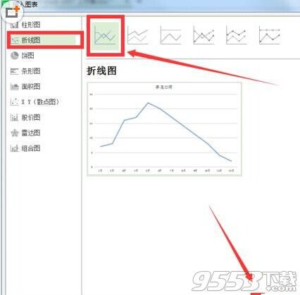 EXCEL2007表格简单绘制折线图方法介绍