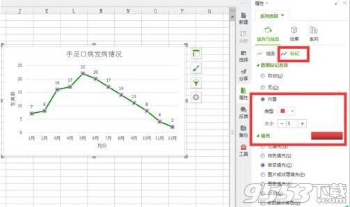 EXCEL2007表格简单绘制折线图方法介绍