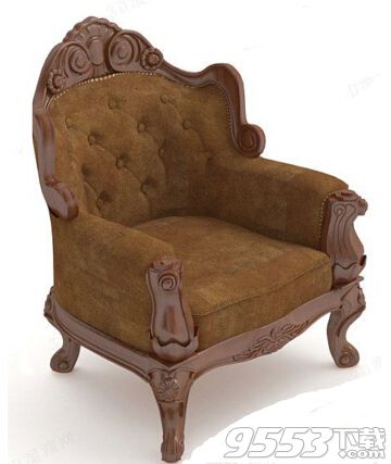 欧式奢华沙发椅 3d模型