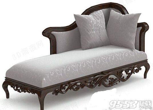 欧式奢华贵妃椅 3d模型