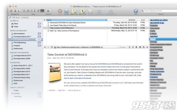 DEVONthink Pro for mac(文件管理软件)