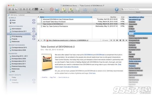 DEVONthink Pro for mac(文件管理軟件)