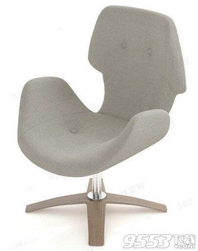 灰色旋转沙发椅 3d模型