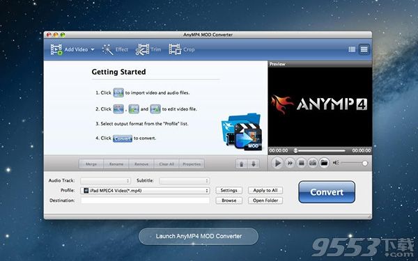 AnyMP4 MOD Converter Mac版