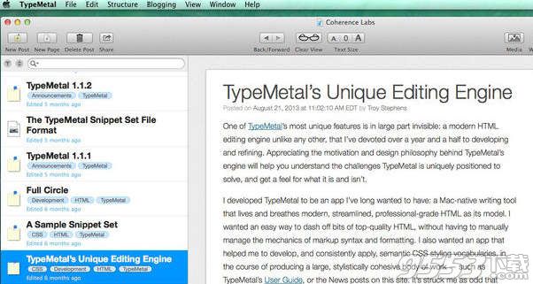 TypeMetal for Mac文本编辑器 