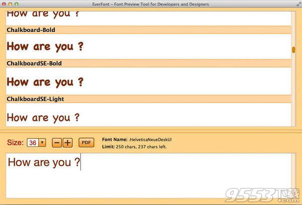 字体预览EverFont PRO for Mac 