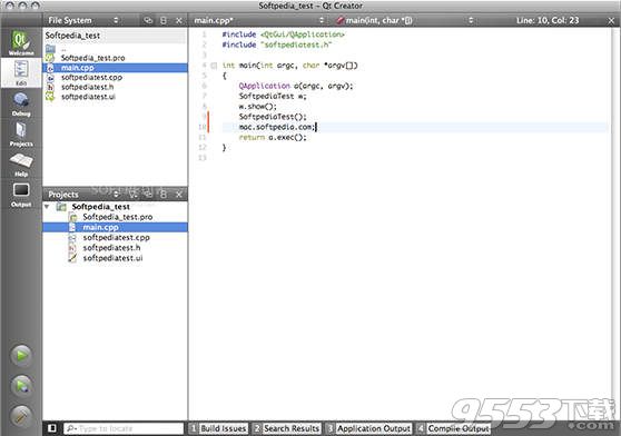 Qt Creator Mac版 
