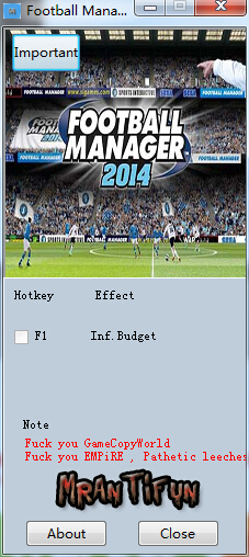足球经理2014无限预算修改器1.4.1.3