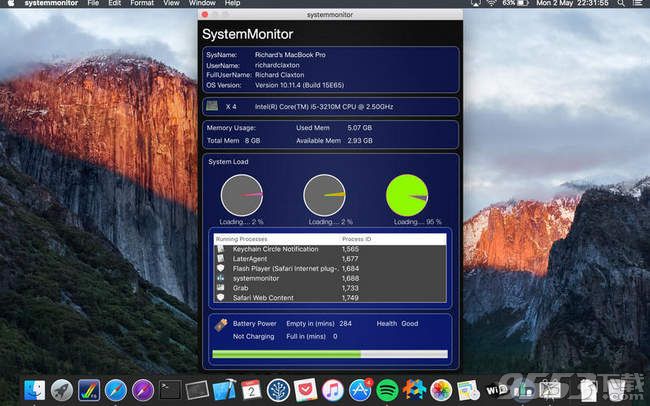 SystemMonitorApp Mac版(系统检测软件)