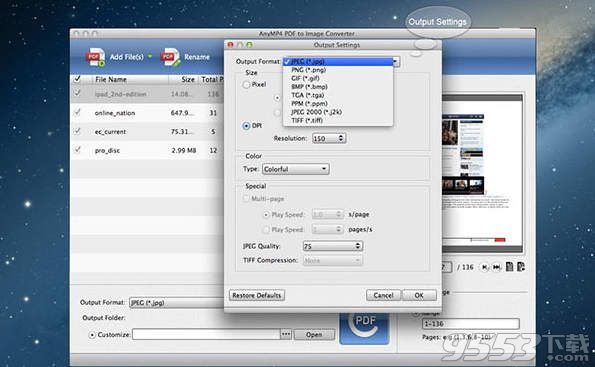 PDF to Image Converter Mac版(pdf 转图片)