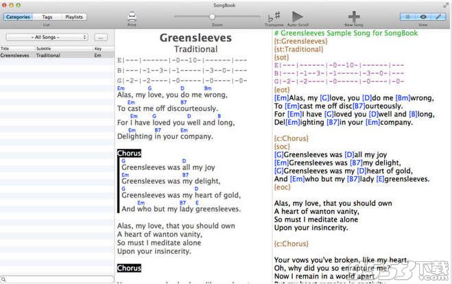 SongBook for Mac(音乐管理软件)