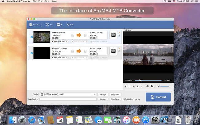 AnyMP4 MTS Converter Mac(mts格式转换软件)