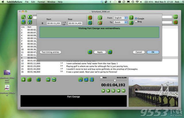 SubtitleReSync Mac版(字幕软件)