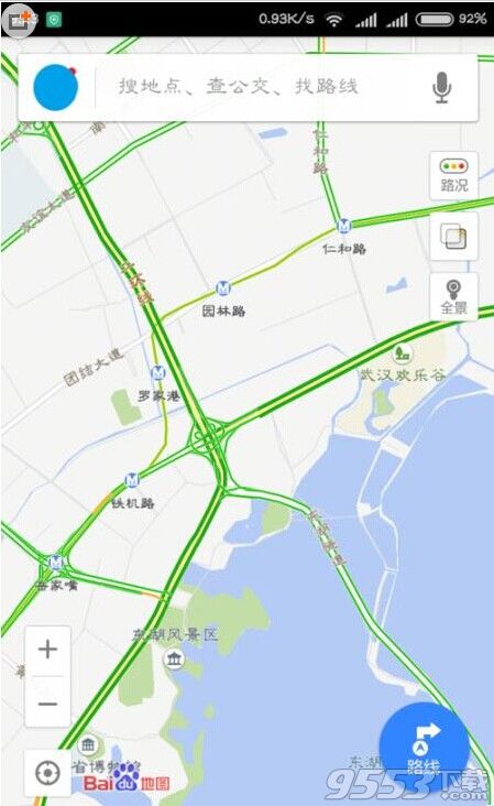 百度地图app实时路况的颜色代表什么意思?