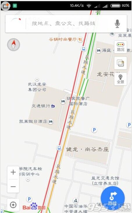 百度地图app实时路况的颜色代表什么意思?