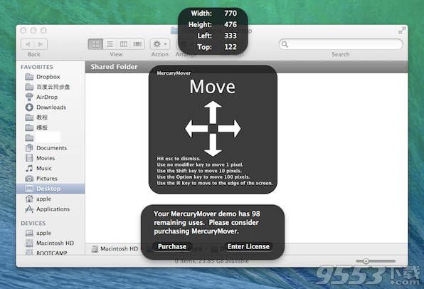 MercuryMover for mac(窗口管理软件)