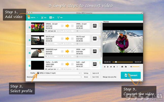 4Video MOV Converter Mac版
