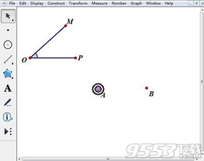几何画板怎么让点绕着另一个点旋转 几何画板让点绕着另一个点旋转教程
