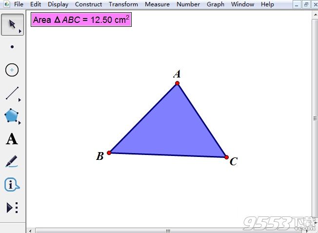 几何画板怎么度量三角形的面积 如何用几何画板度量三角形的面积