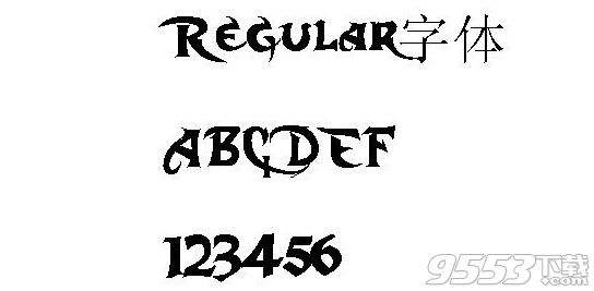 regular字体