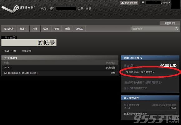 steam怎么充值錢包 steam錢包充值圖文詳解