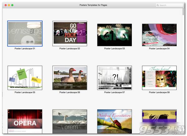 Posters Templates for Pages for Mac 破解版