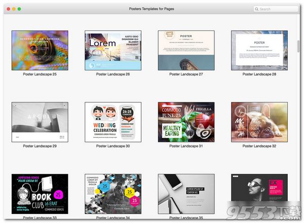 Posters Templates for Pages for Mac 破解版