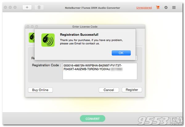 NoteBurner iTunes DRM Audio Converter mac破解版