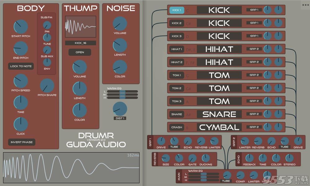 Mac鼓机软件|Guda Audio DrumR for mac v2.2