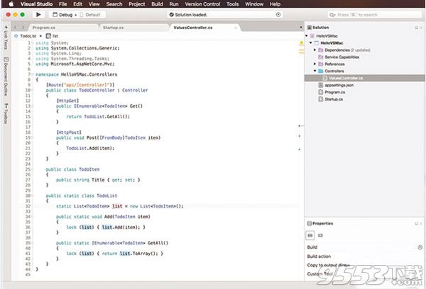 Visual Studio for mac