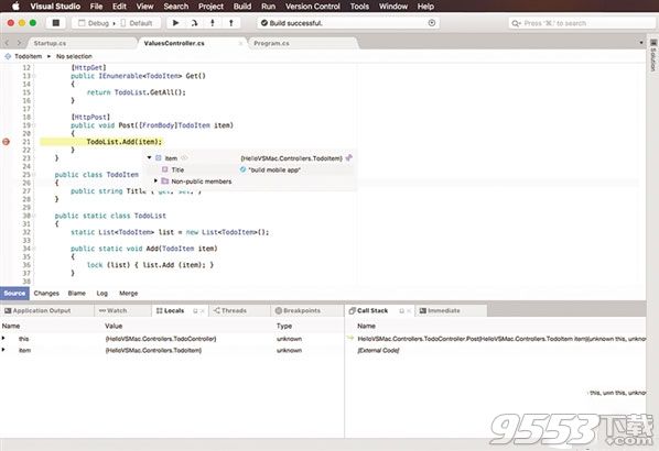 Visual Studio for mac